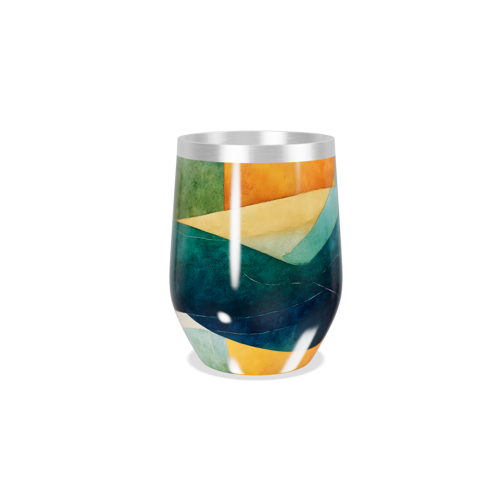 Copo Térmico Slim - Abstrato Colorido Aço Inox