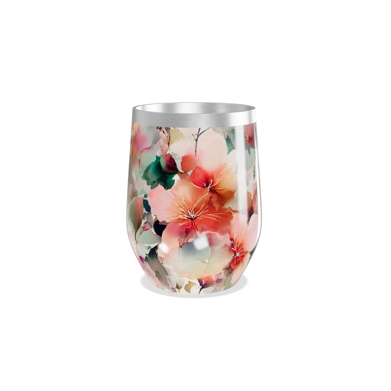 Copo Térmico Slim - Floral Colorido Inox