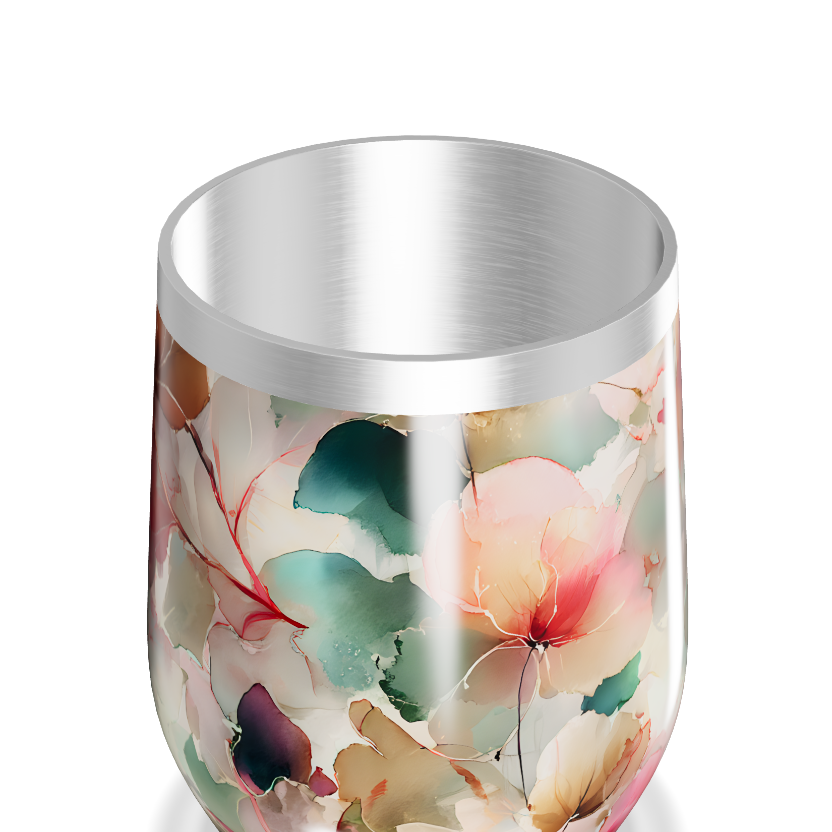 Copo Térmico Slim - Floral Colorido Inox