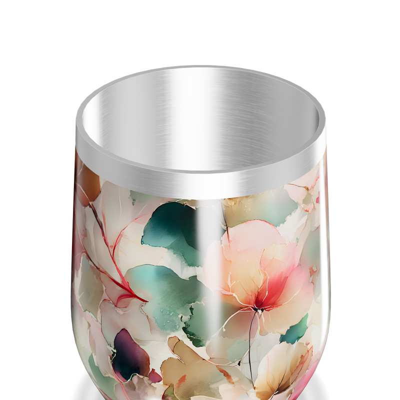 Copo Térmico Slim - Floral Colorido Inox