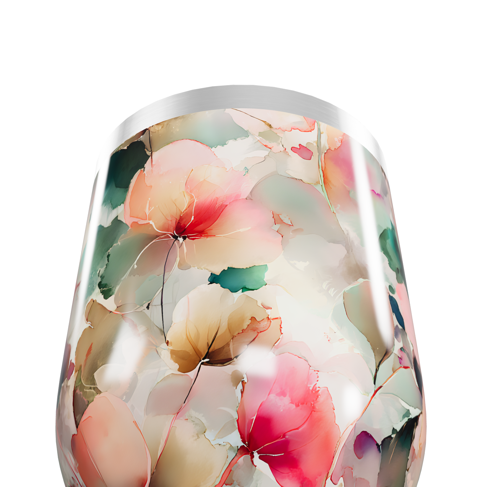 Copo Térmico Slim - Floral Colorido Inox