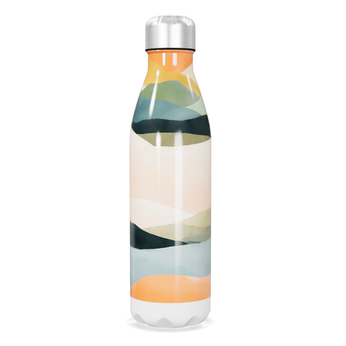 Garrafa Inox - Estampa Colorida Abstrata