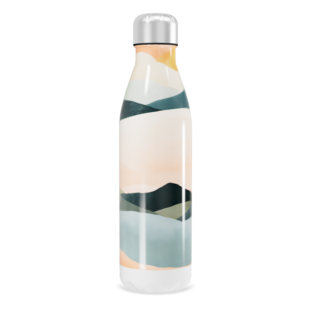 Garrafa Inox - Estampa Colorida Abstrata