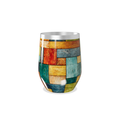 Copo Térmico Slim - Estampa Colorida Madeira