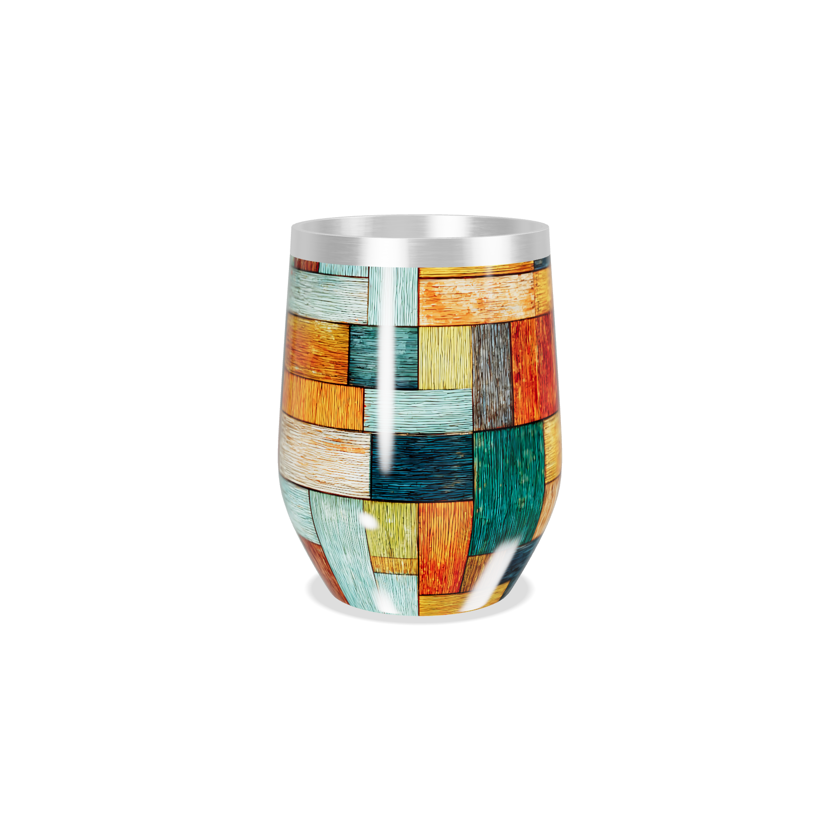 Copo Térmico Slim - Estampa Colorida Madeira