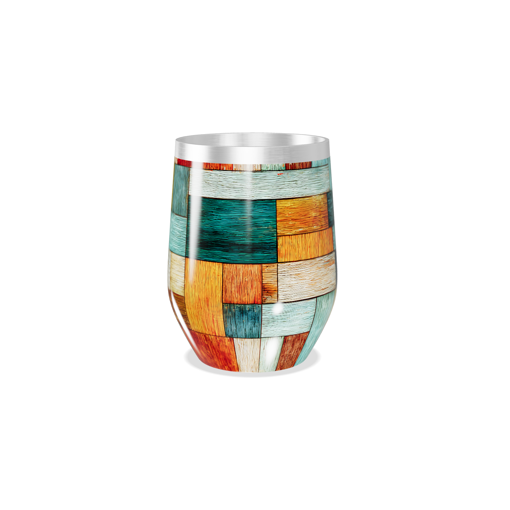 Copo Térmico Slim - Estampa Colorida Madeira