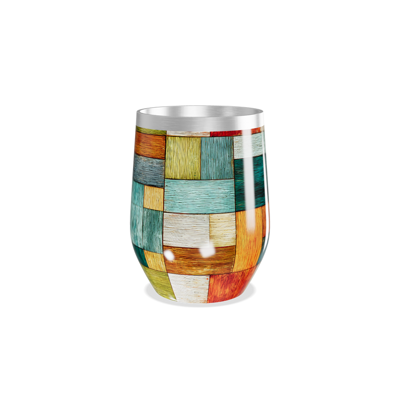 Copo Térmico Slim - Estampa Colorida Madeira