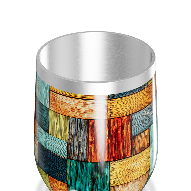 Copo Térmico Slim - Estampa Colorida Madeira