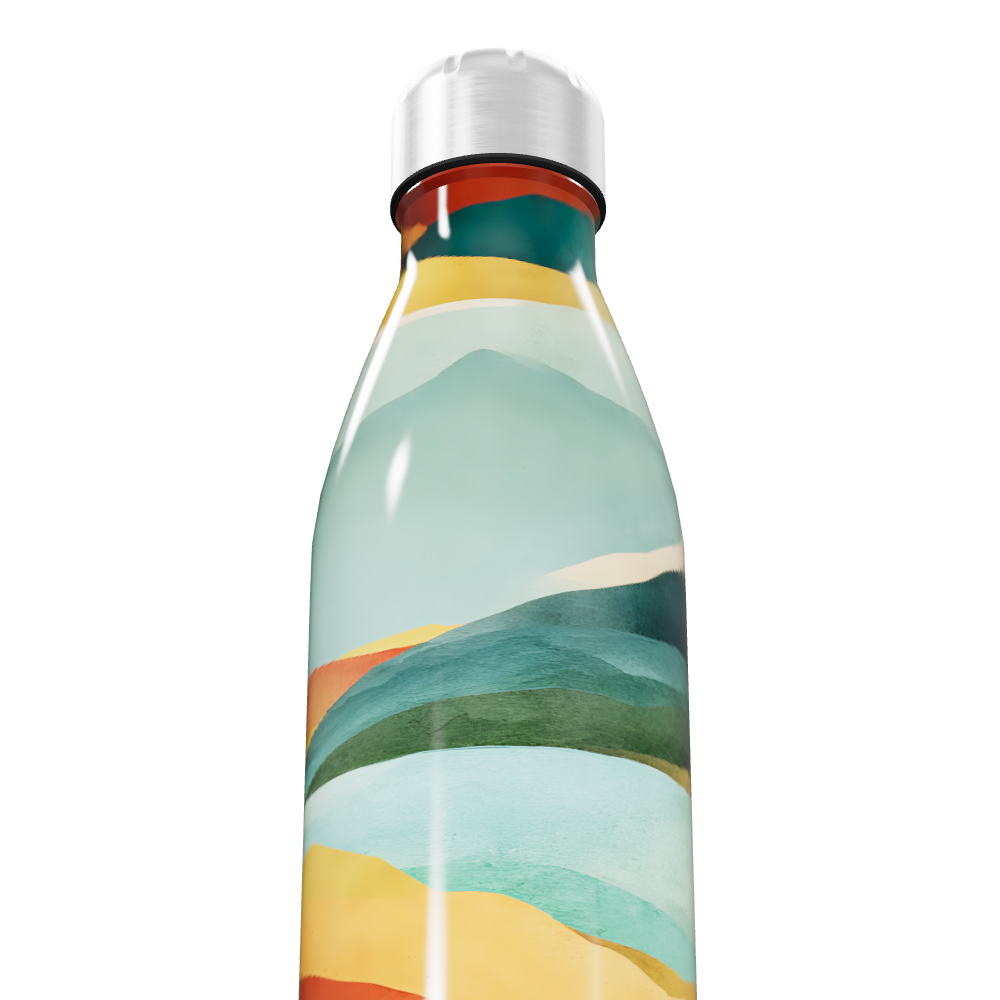 Garrafa Inox Estampada Colorida