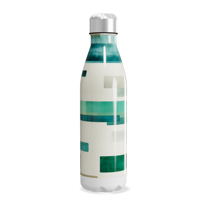Garrafa Inox Listrada Verde e Branca