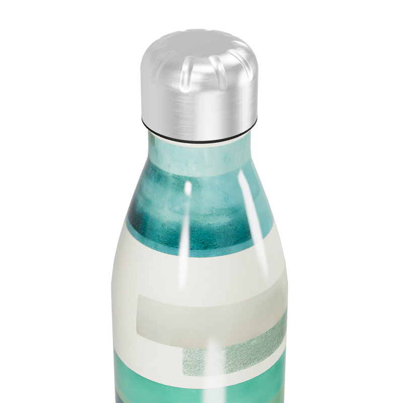 Garrafa Inox Listrada Verde e Branca