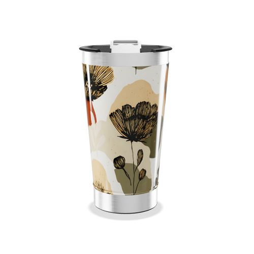 Copo Térmico - Floral Aço Inox