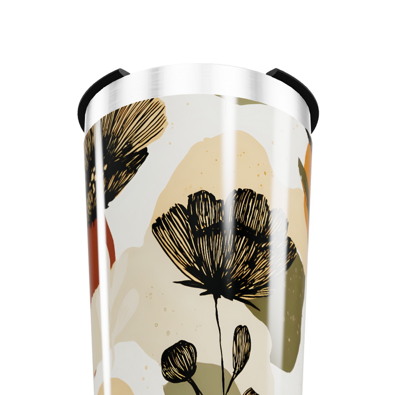 Copo Térmico - Floral Aço Inox