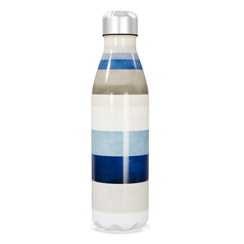 Garrafa Inox Listrada Azul e Bege