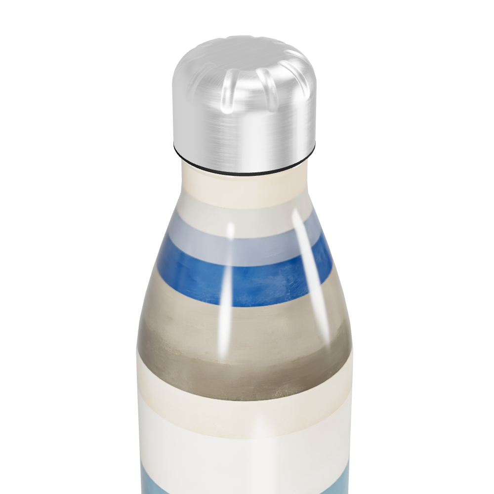 Garrafa Inox Listrada Azul e Bege