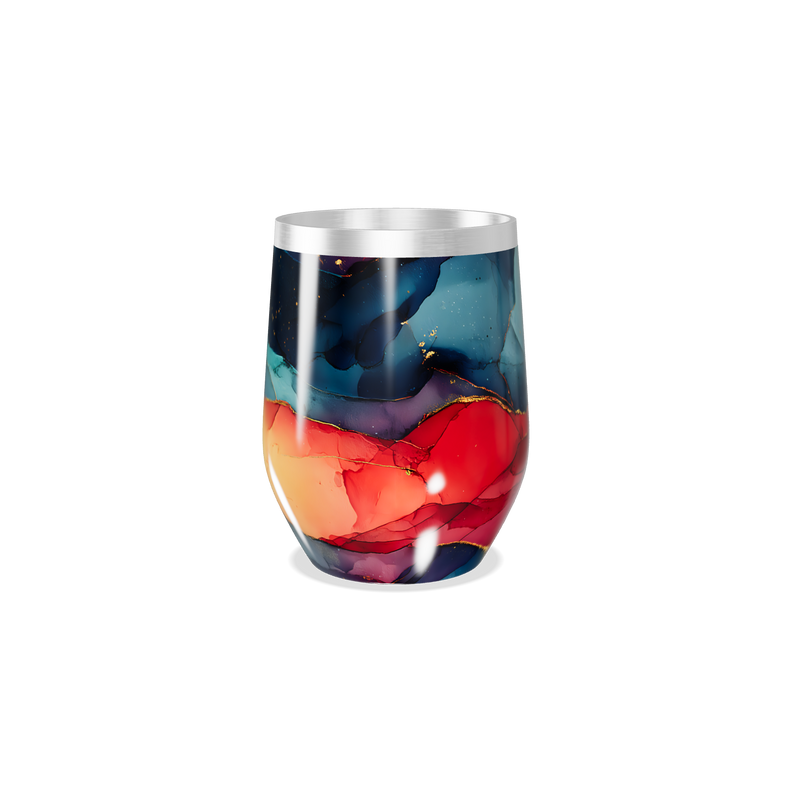 Copo Térmico Slim - Mármore Multicolor Inox