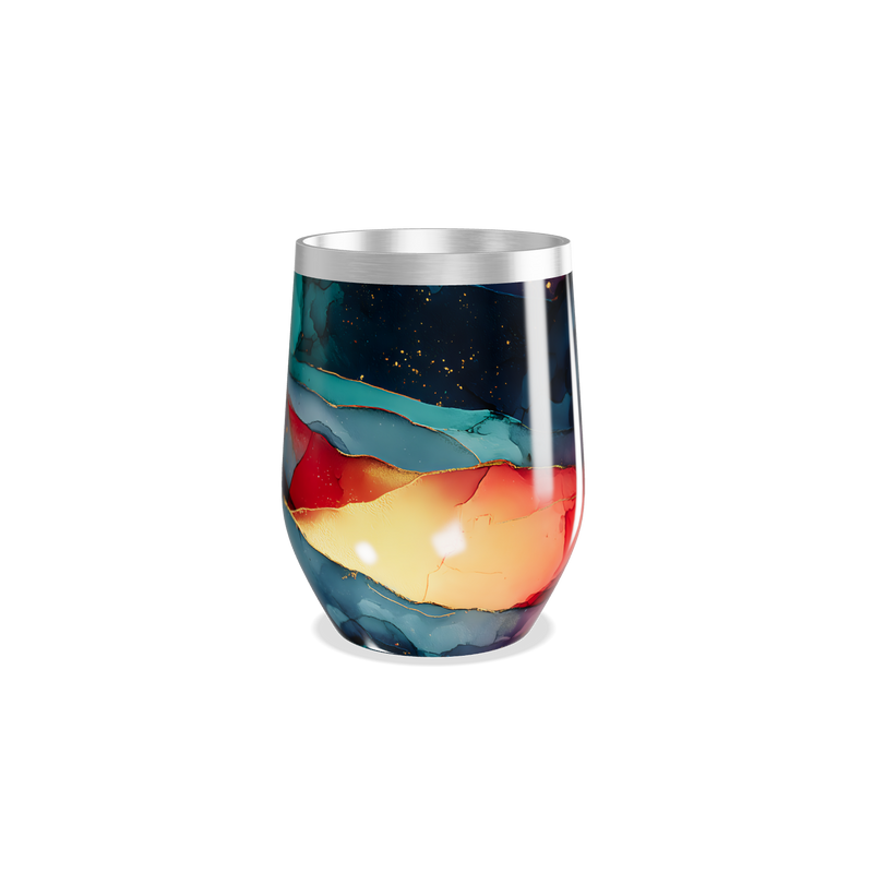 Copo Térmico Slim - Mármore Multicolor Inox