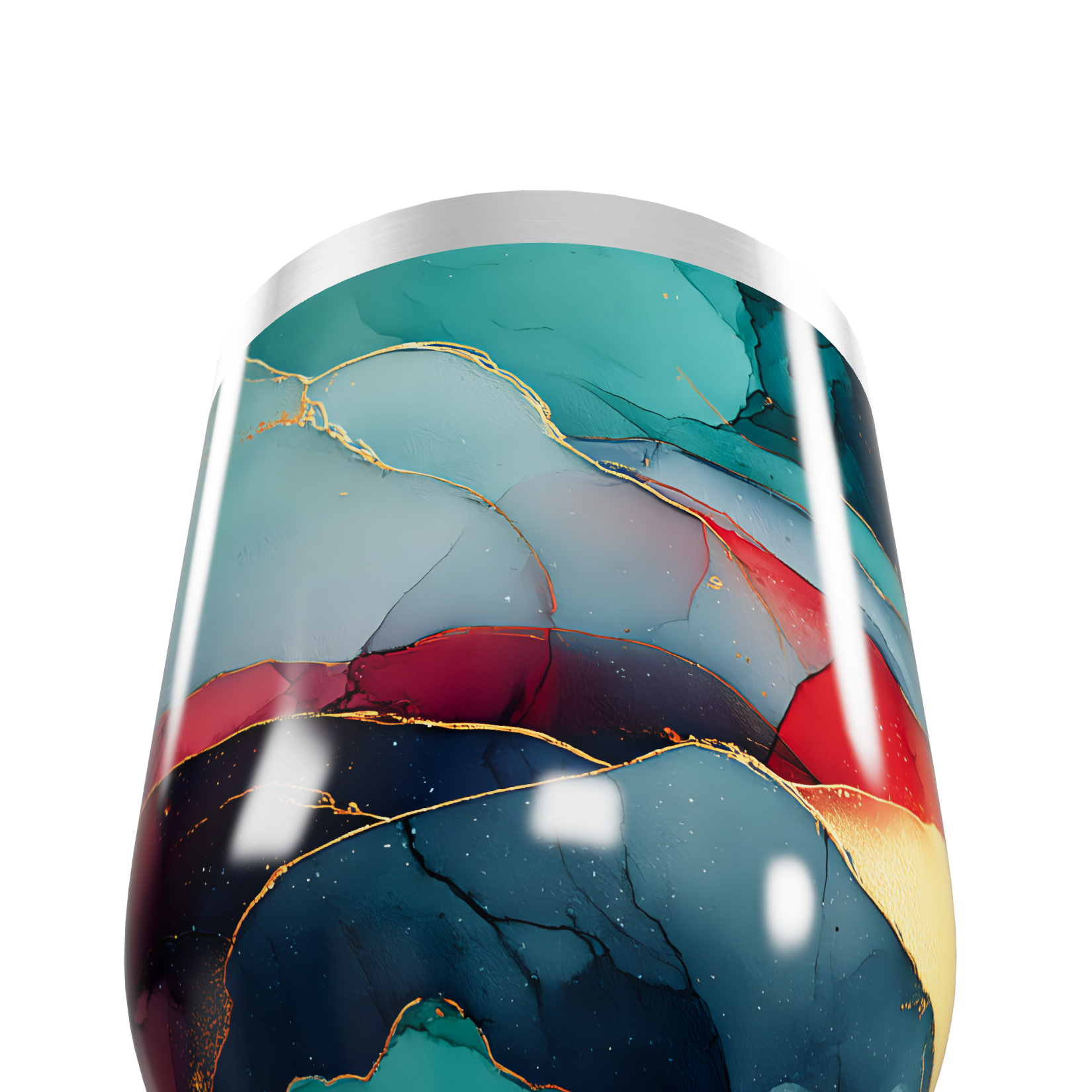 Copo Térmico Slim - Mármore Multicolor Inox