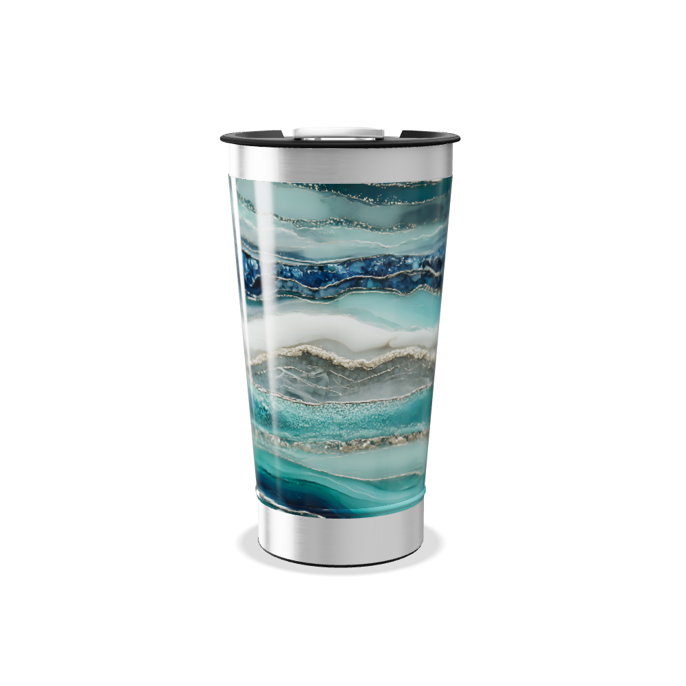 Copo Térmico - Azul Marmorizado