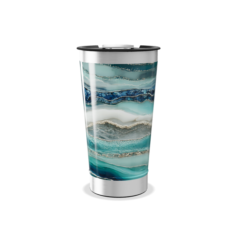 Copo Térmico - Azul Marmorizado