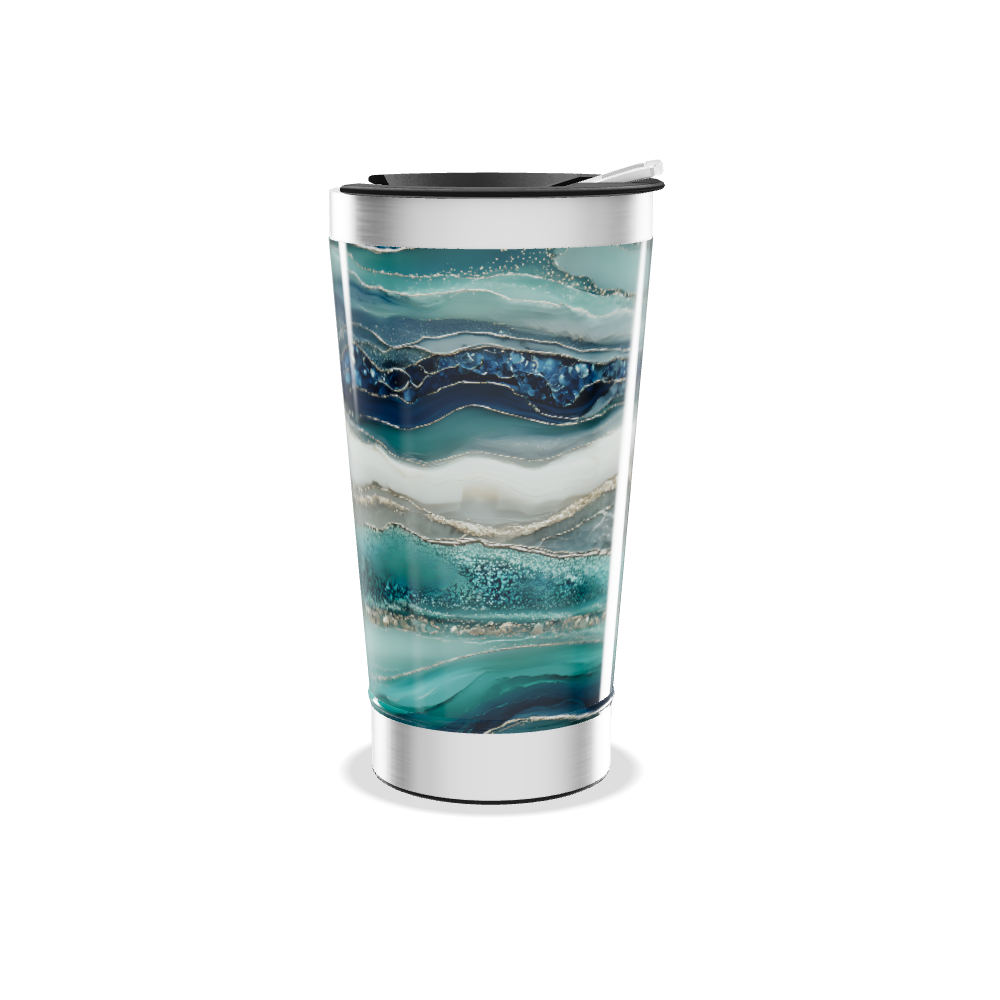 Copo Térmico - Azul Marmorizado