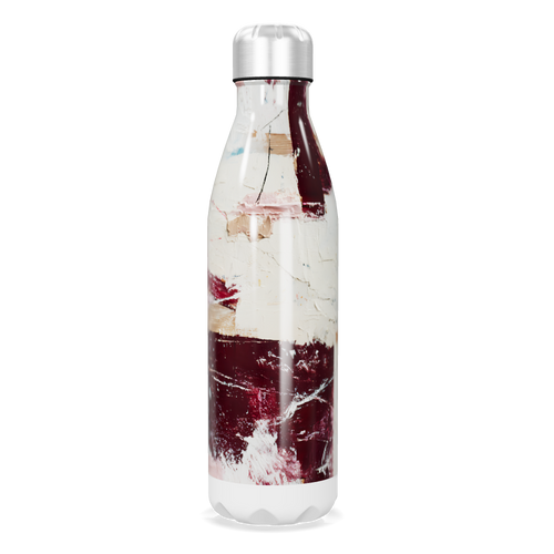 Garrafa Inox - Estampa Abstrata Vermelha