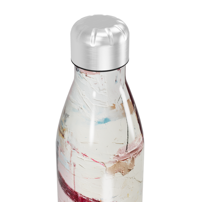 Garrafa Inox - Estampa Abstrata Vermelha