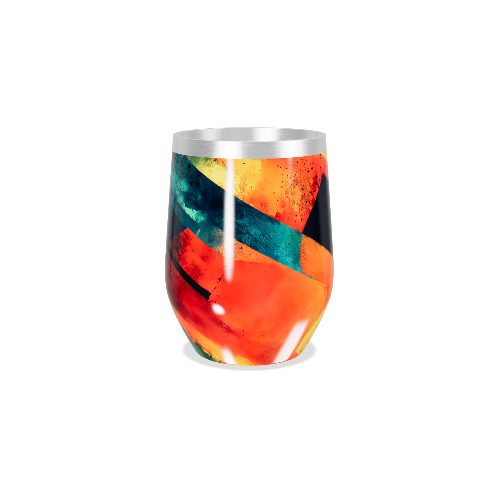 Copo Térmico Slim - Abstrato Colorido Inox