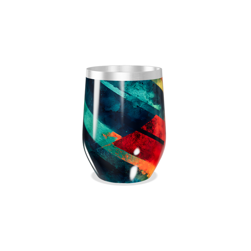 Copo Térmico Slim - Abstrato Colorido Inox