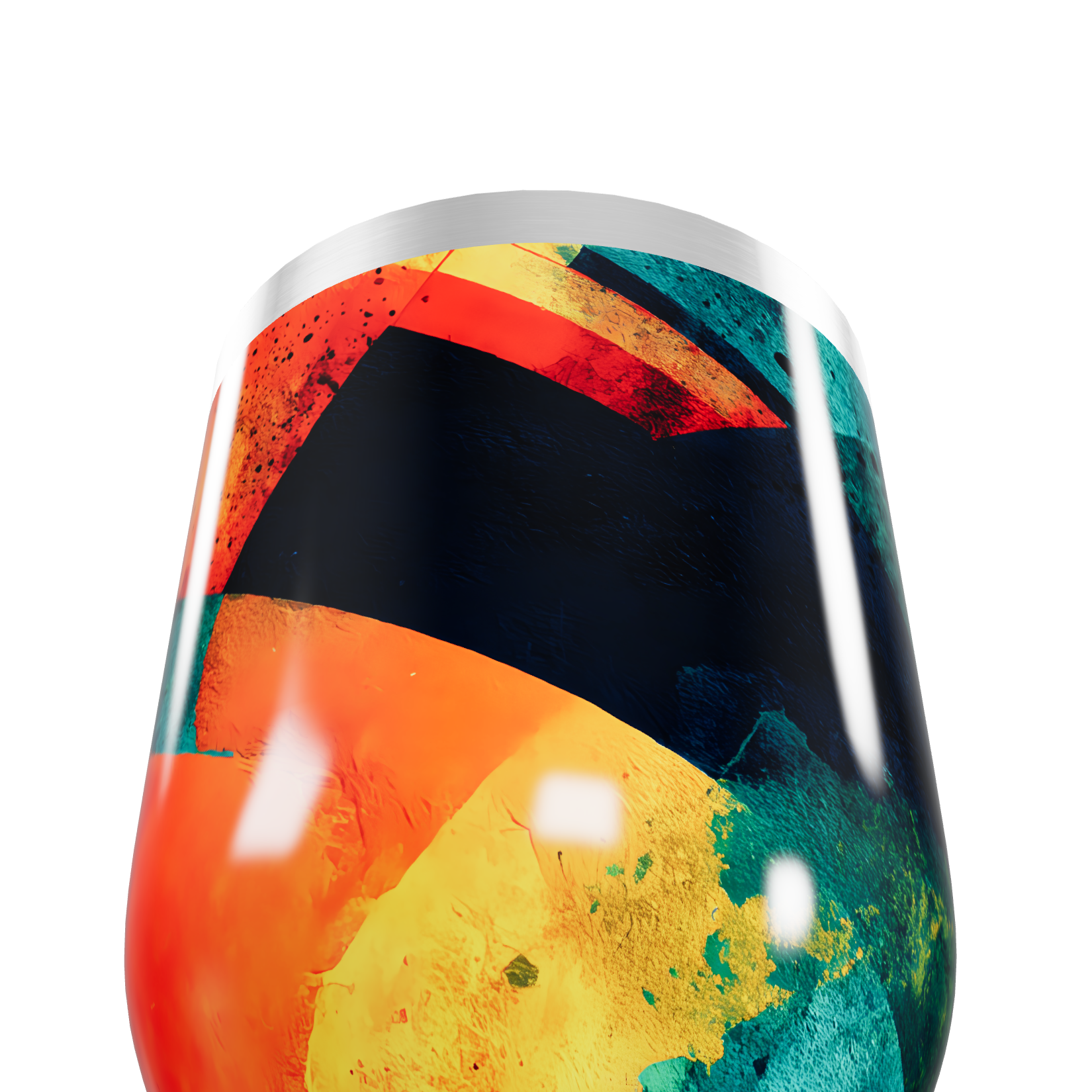 Copo Térmico Slim - Abstrato Colorido Inox