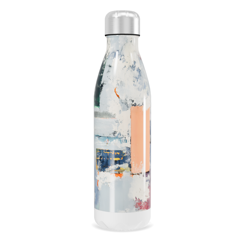 Garrafa Inox - Design Abstrato Multicolorido