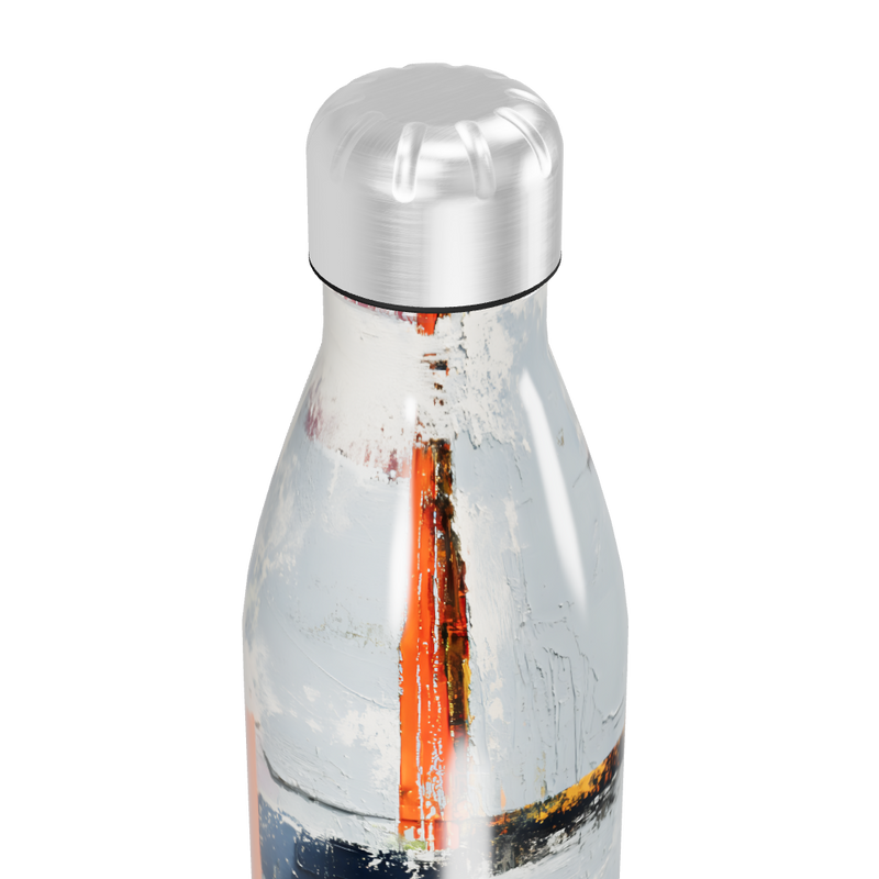 Garrafa Inox - Design Abstrato Multicolorido