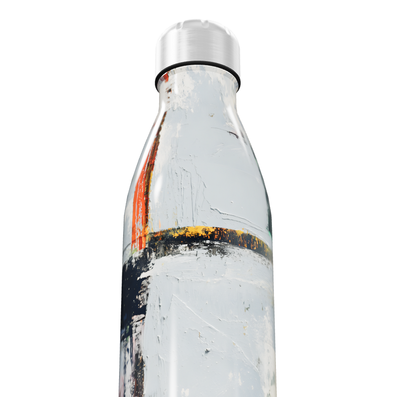 Garrafa Inox - Design Abstrato Multicolorido