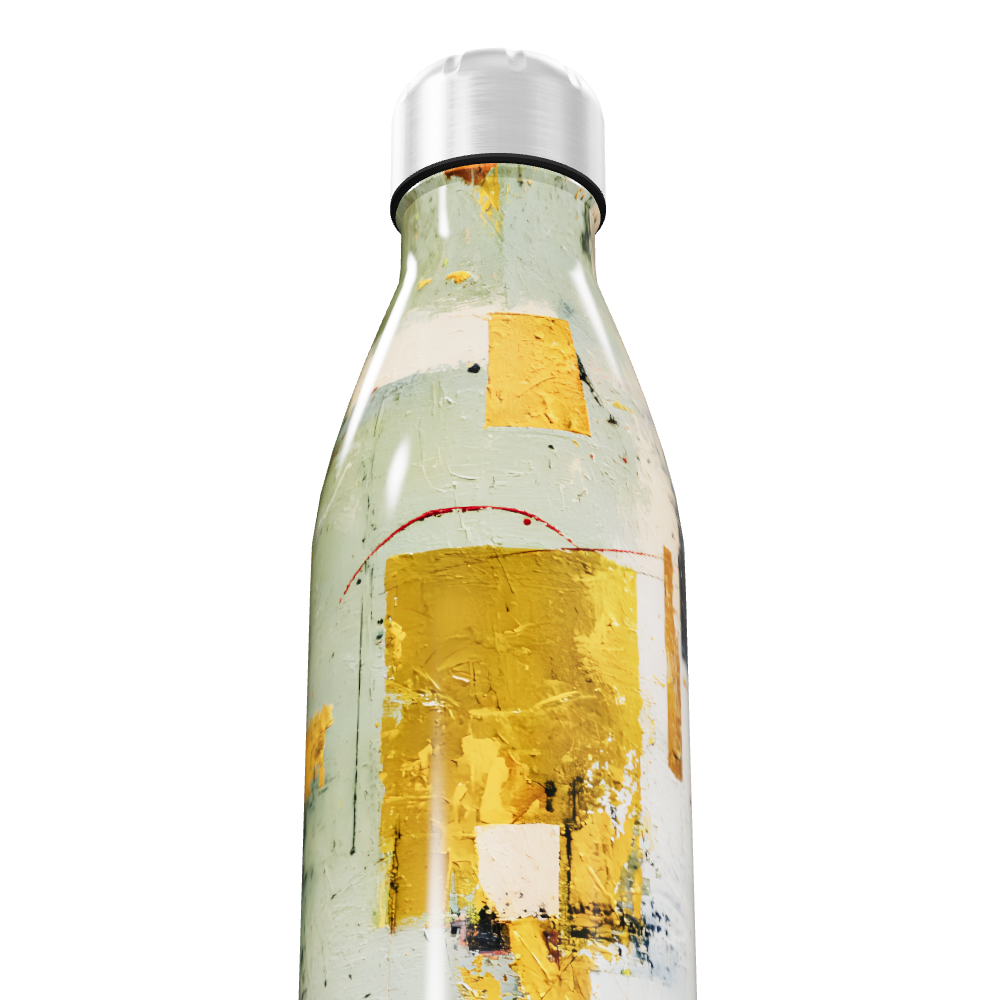 Garrafa Inox - Estampa Abstrata Colorida