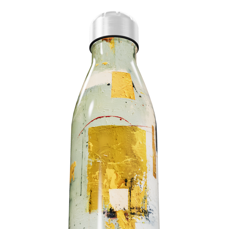 Garrafa Inox - Estampa Abstrata Colorida