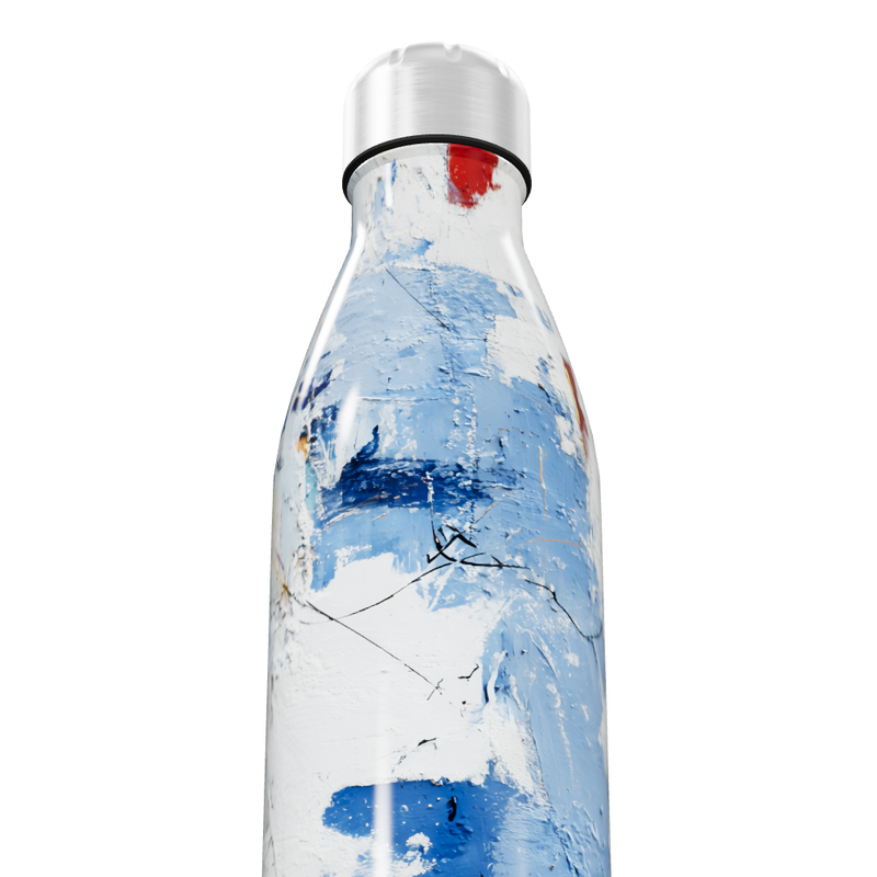 Garrafa Inox - Estampa Azul e Vermelha