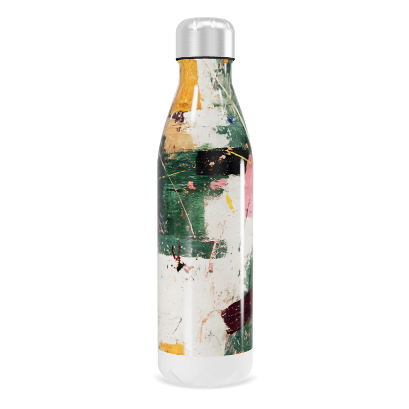 Garrafa Inox - Estampa Abstrata Colorida