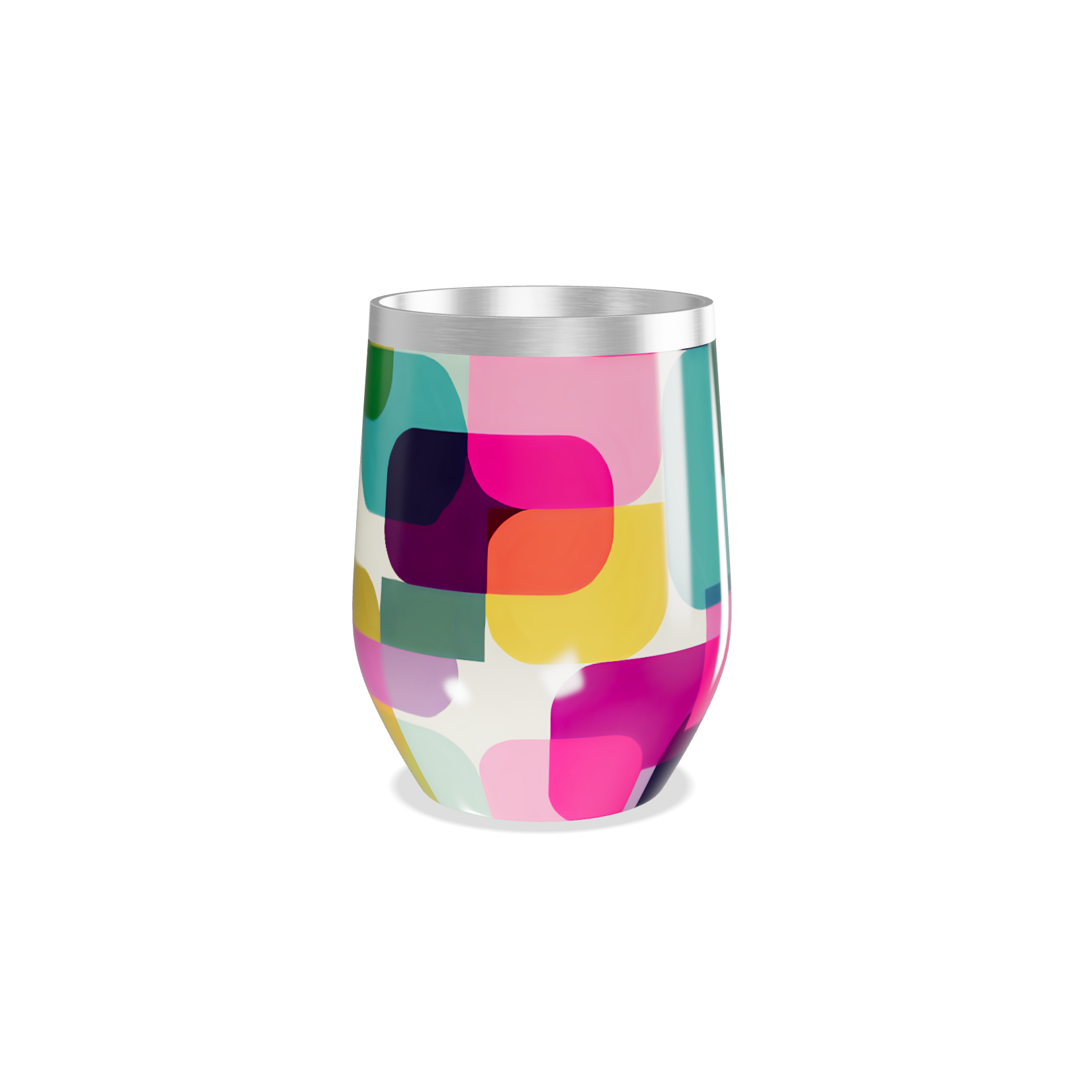 Copo Térmico Slim - Estampado Colorido Aço