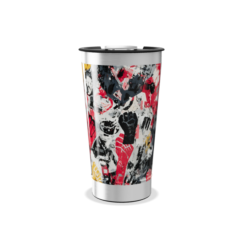 Copo Térmico - Estampa Colorida Abstrata