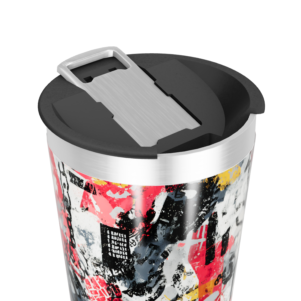 Copo Térmico - Estampa Colorida Abstrata