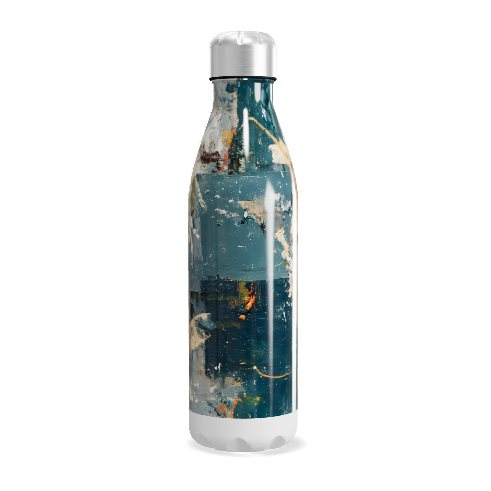 Garrafa Inox - Estampa Abstrata Multicolorida