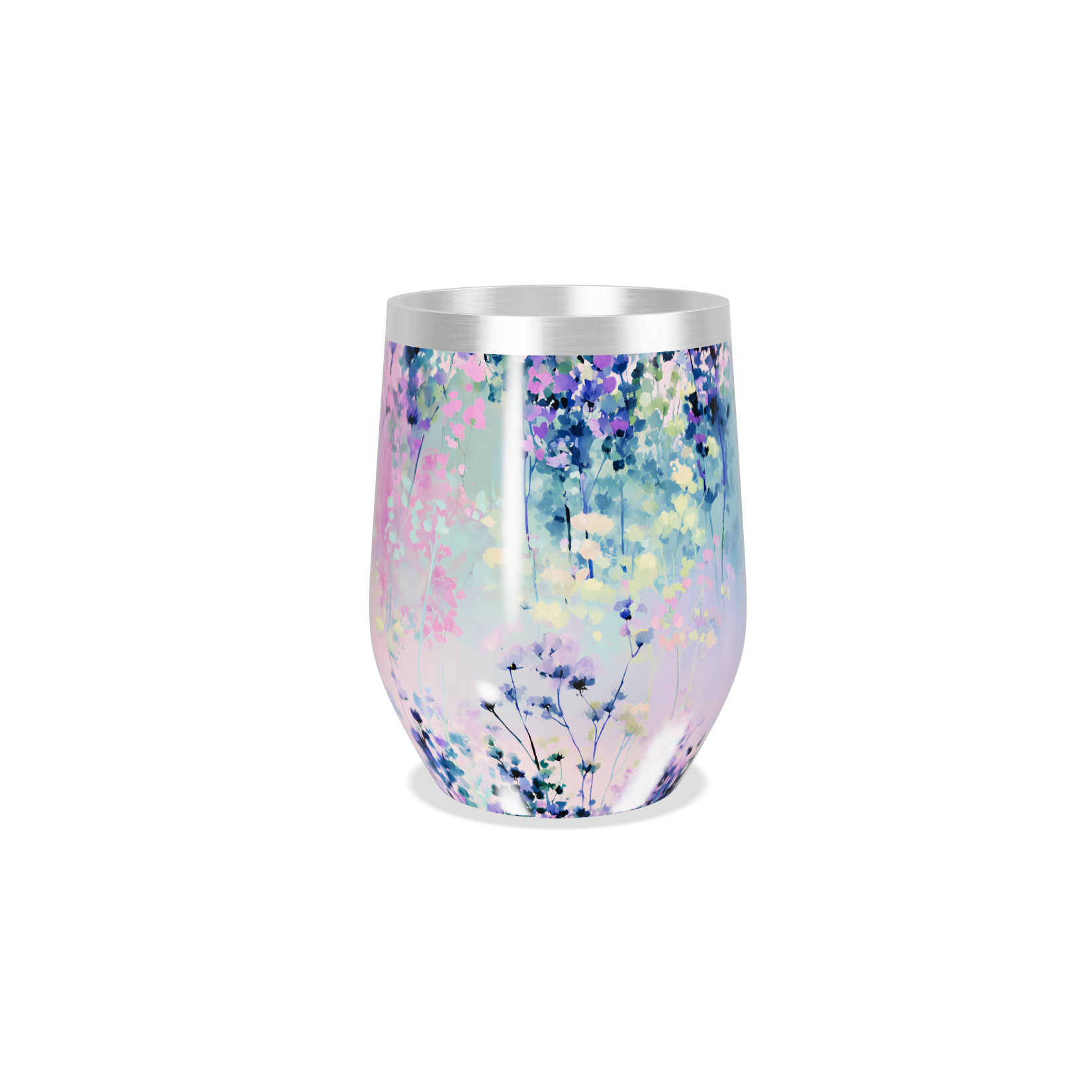 Copo Térmico Slim - Floral Colorido Inox