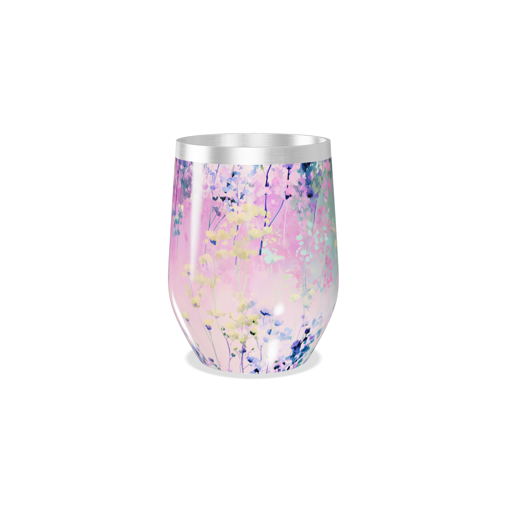 Copo Térmico Slim - Floral Colorido Inox