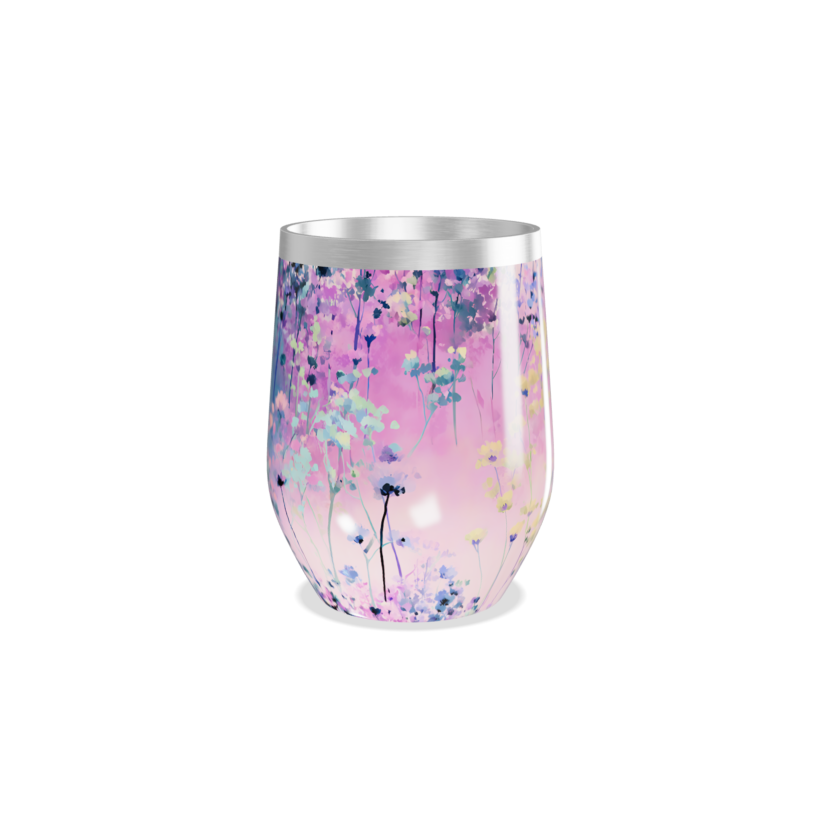 Copo Térmico Slim - Floral Colorido Inox