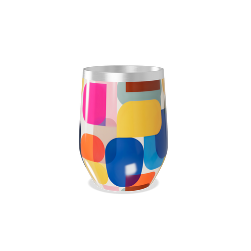 Copo Térmico Slim - Colorido Geométrico Inox
