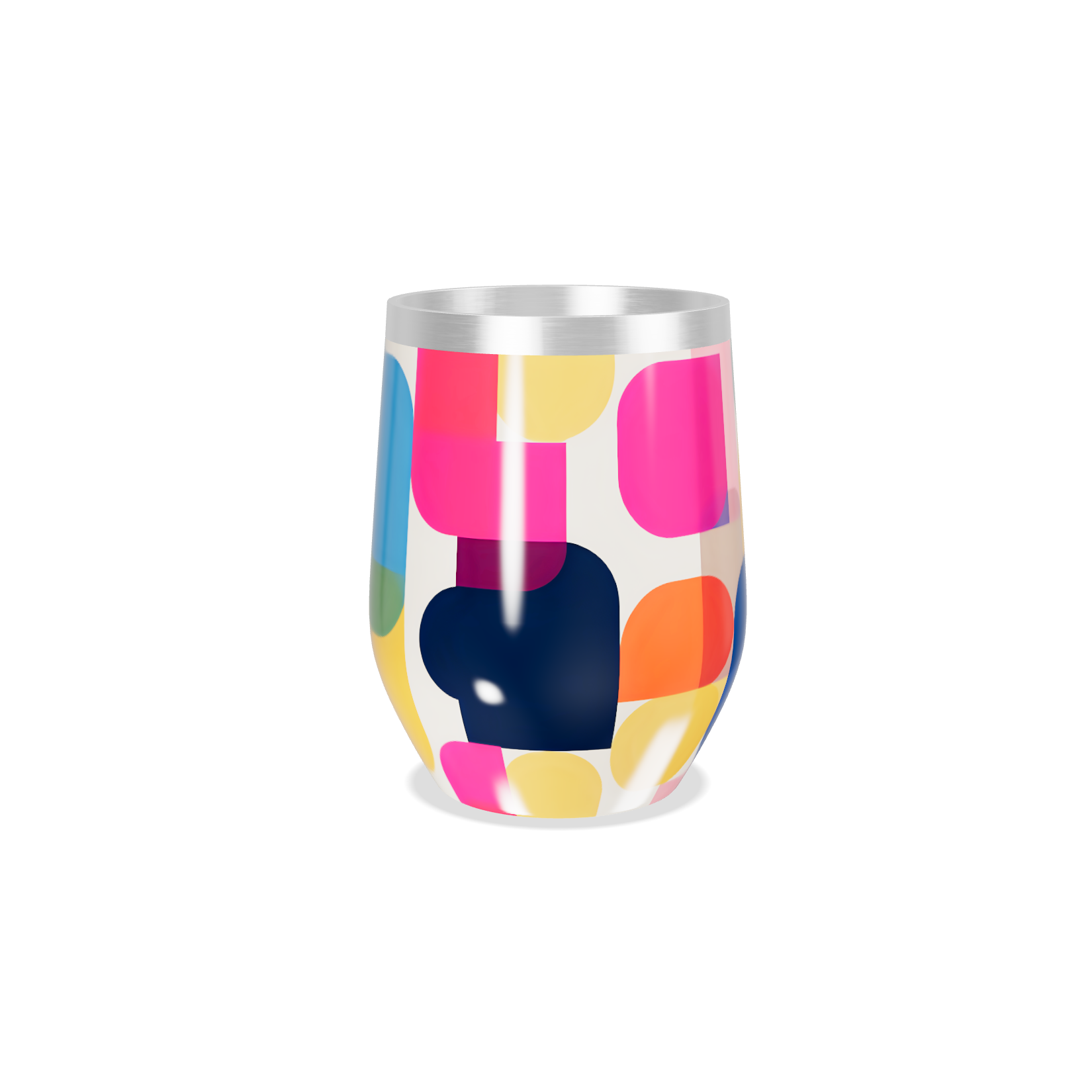 Copo Térmico Slim - Colorido Geométrico Inox