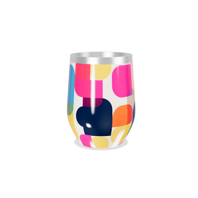 Copo Térmico Slim - Colorido Geométrico Inox