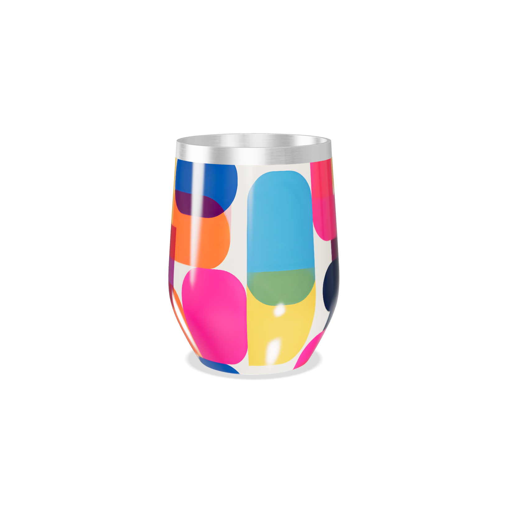 Copo Térmico Slim - Colorido Geométrico Inox