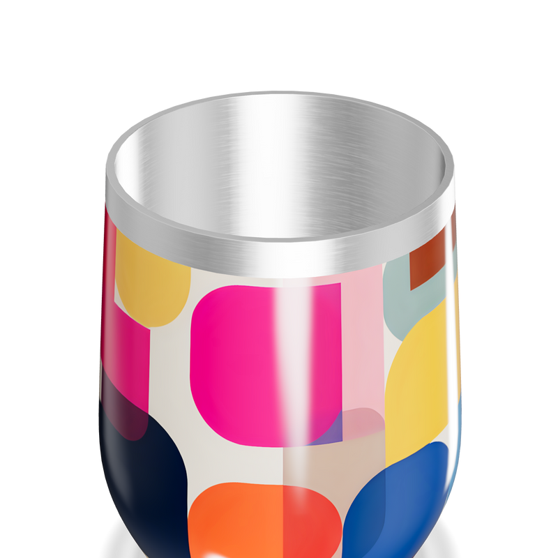 Copo Térmico Slim - Colorido Geométrico Inox