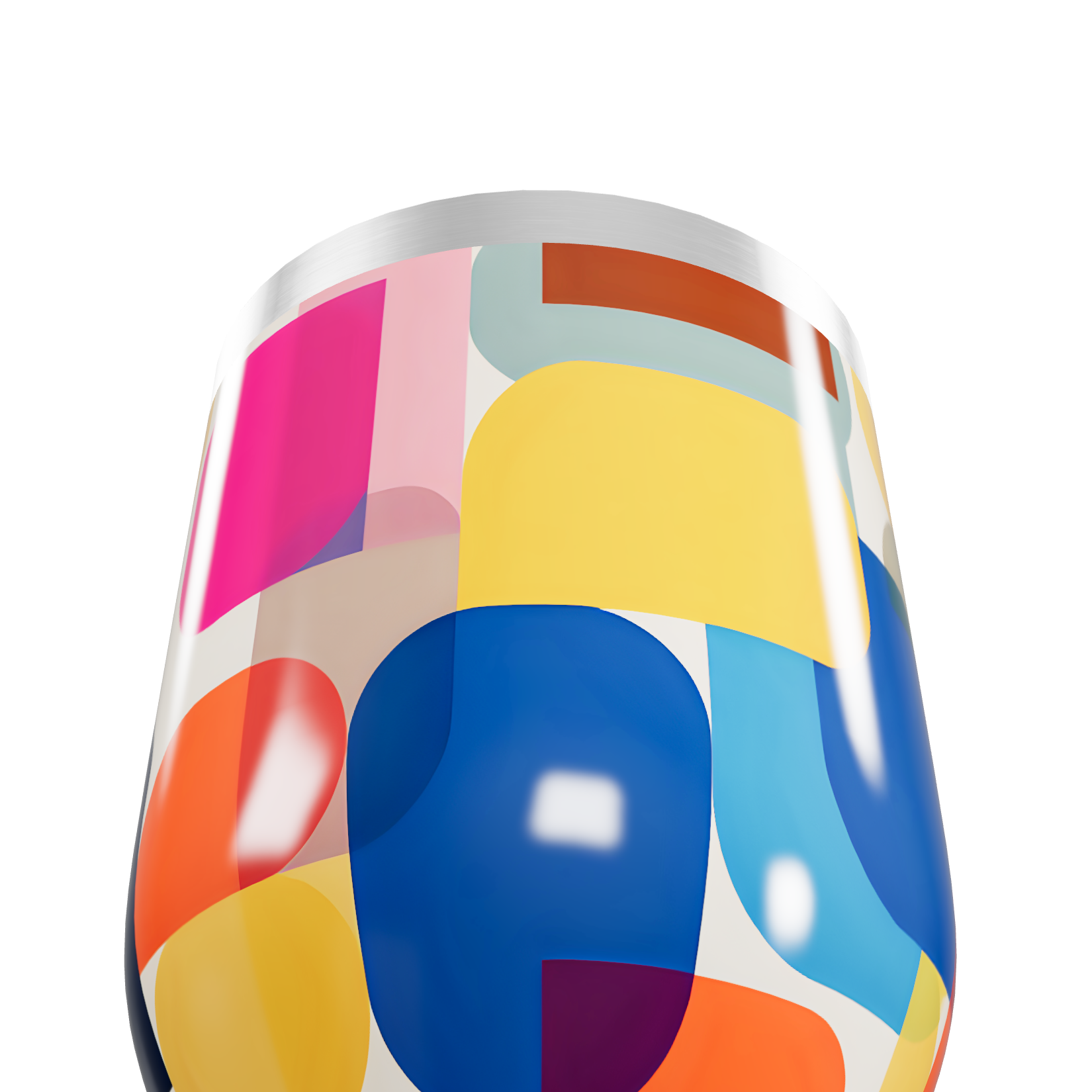 Copo Térmico Slim - Colorido Geométrico Inox